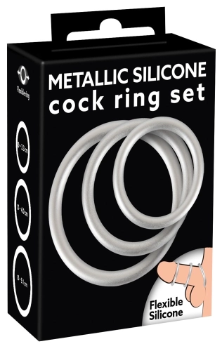 Artikelbild des Artikels “Metallic Silicone Cock ring set “