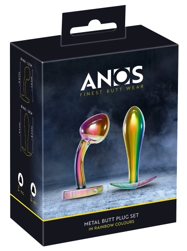 Artikelbild des Artikels “Anos Metal Butt Plug Set Rainbow “