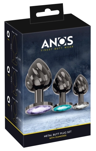 Artikelbild des Artikels “ANOS Metal Butt Plug Set Diamond “