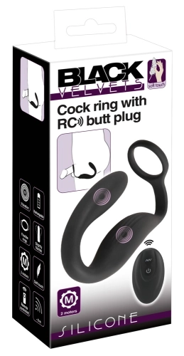 Artikelbild des Artikels “Black Velvets Cock ring with butt plug “