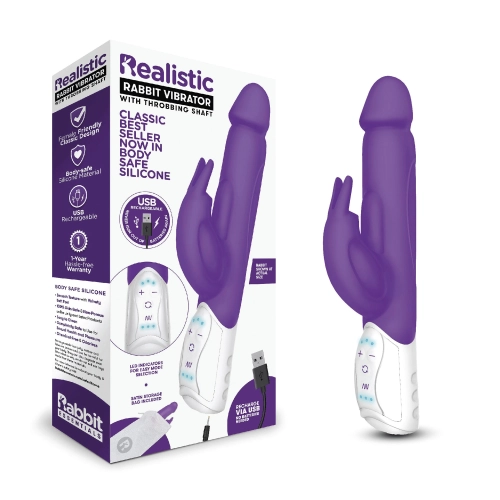 Artikelbild des Artikels “RABBIT ESSENTIALS Realistic with throbbing shaft purple “