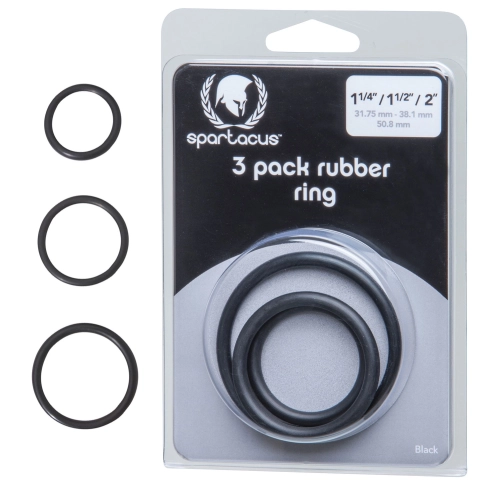 Artikelbild des Artikels “SPARTACUS Rubber Cock Ring Set 3er black “