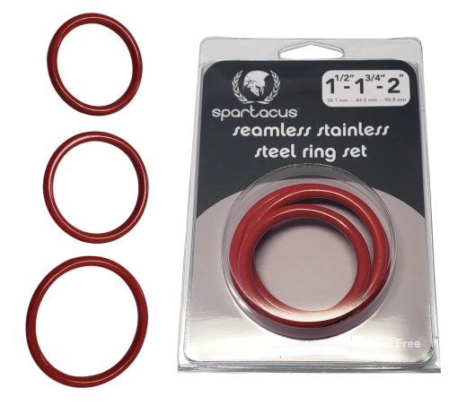 Artikelbild des Artikels “SPARTACUS Red Seamless Stainless Steel C-Ring Set-1.5
