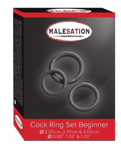 Artikelbild des Artikels “MALESATION Cock Ring Set Beginner (Ø 2,20 cm, 2,70 cm & 3,00 cm) “