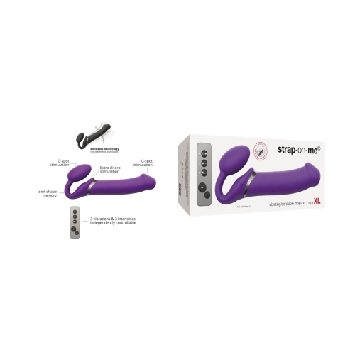 Artikelbild des Artikels “Strap-on-me Vibrating bendable strap-on purple XL “