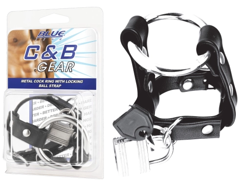 Artikelbild des Artikels “BLUE LINE C&B GEAR Metal Cock Ring With Locking Ball Strap “