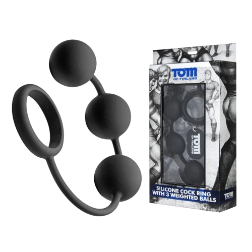 Artikelbild des Artikels “TOM OF FINLAND Silicone Cock Ring with 3 weighted balls “