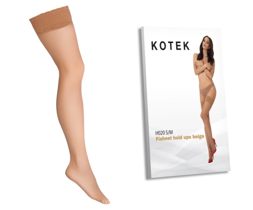 Artikelbild des Artikels “KOTEK Halterlose Strümpfe Fishnet H020 beige S/M “