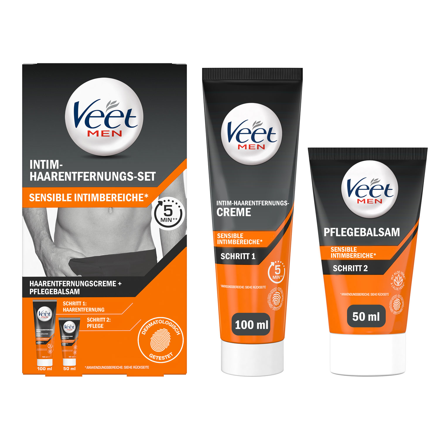  Artikelbild 1 des Artikels “VEET Men Intim Haarentfernungs-Creme Kit 100ml + 50ml “