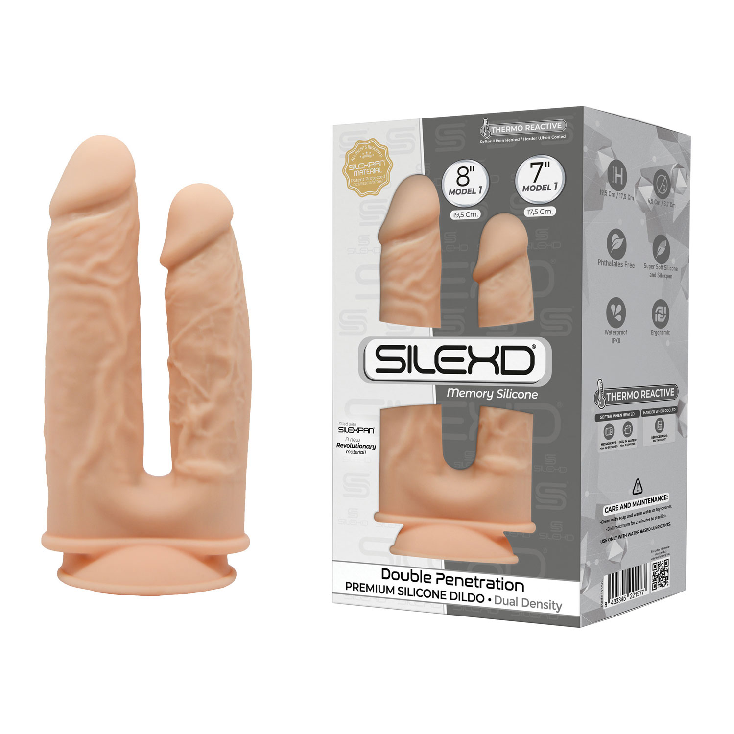  Artikelbild 1 des Artikels “SILEXD Dual Density Silicone Double Penetration Dildo flesh (8