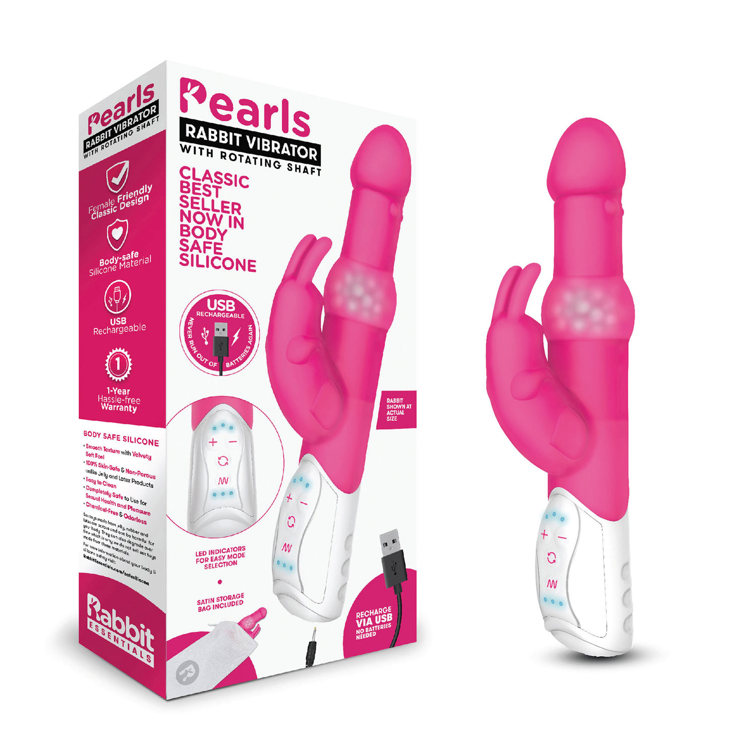  Artikelbild 1 des Artikels “RABBIT ESSENTIALS Pearls with rotating shaft pink “