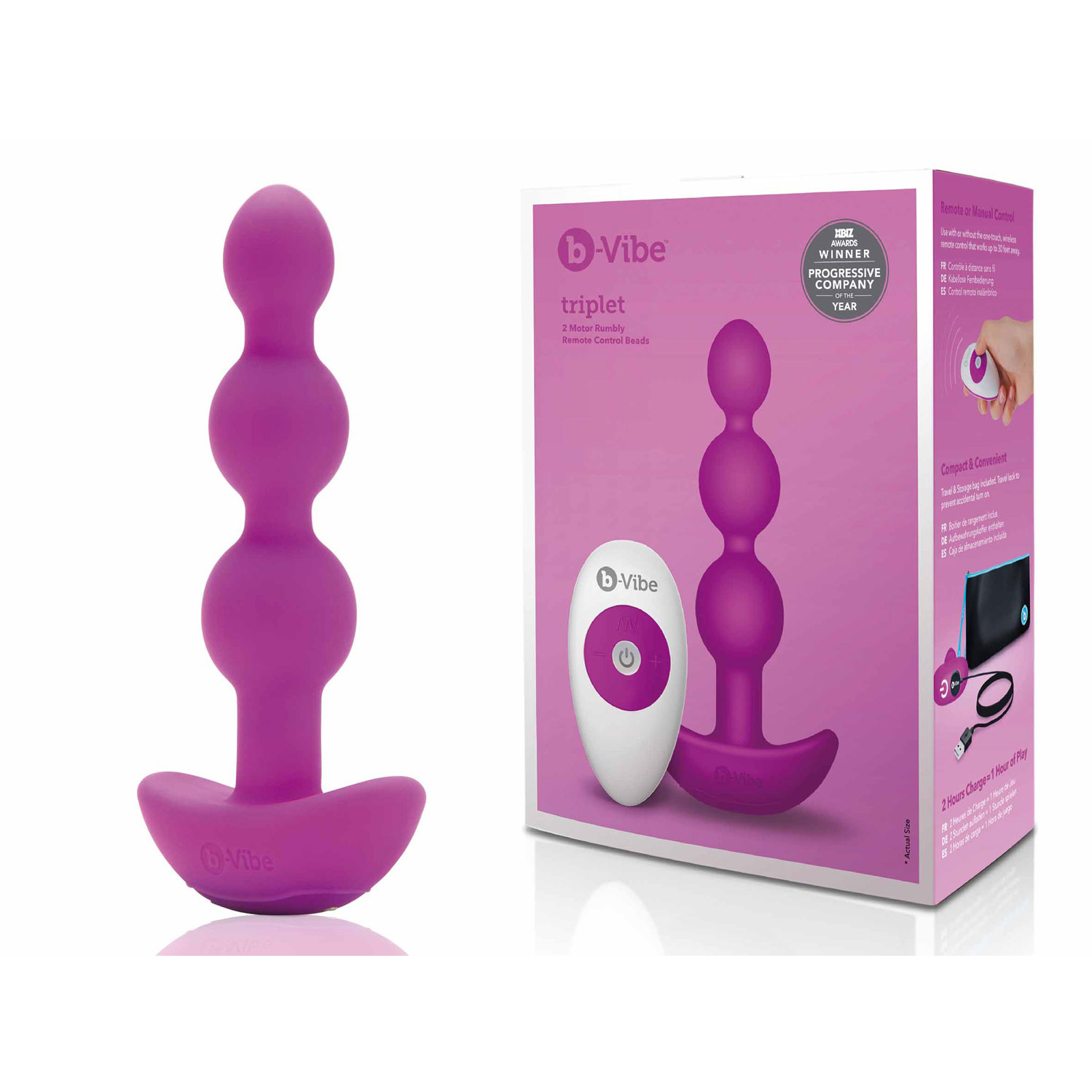  Artikelbild 1 des Artikels “b-Vibe Triplet Anal Beads Fuchsia “