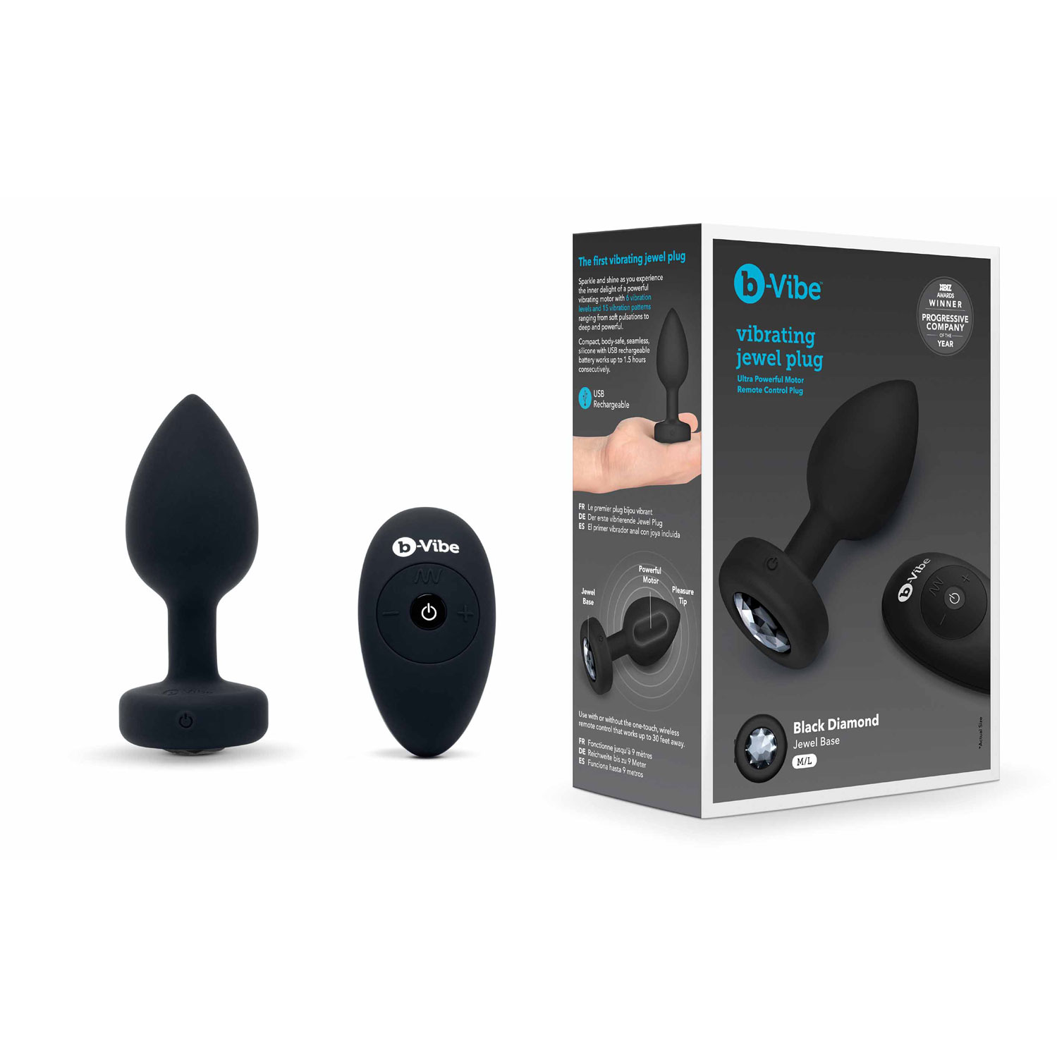  Artikelbild 1 des Artikels “b-Vibe Vibrating Jewel Plug M/L Black “
