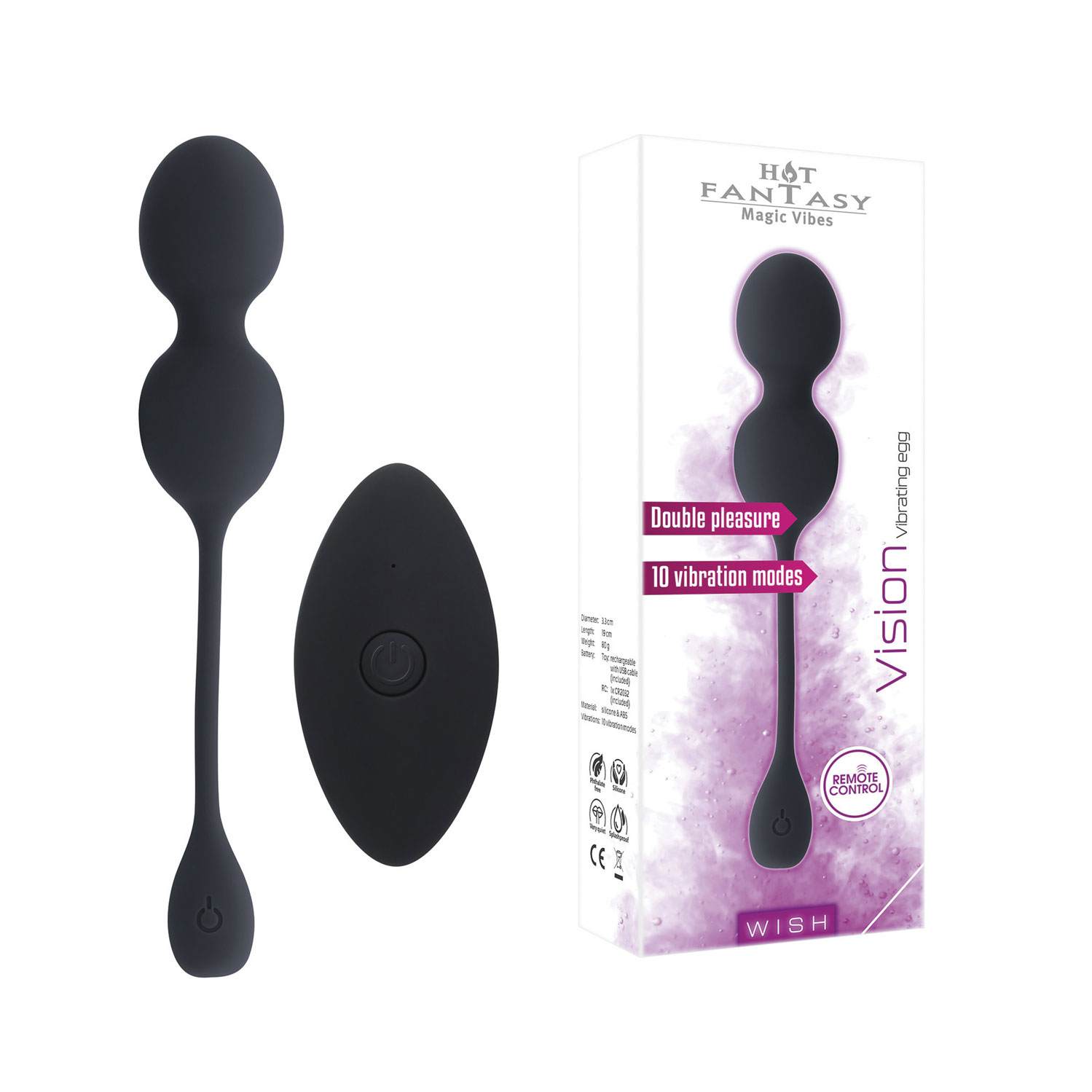  Artikelbild 1 des Artikels “HOT FANTASY WISH Vision Vibrating Egg black “