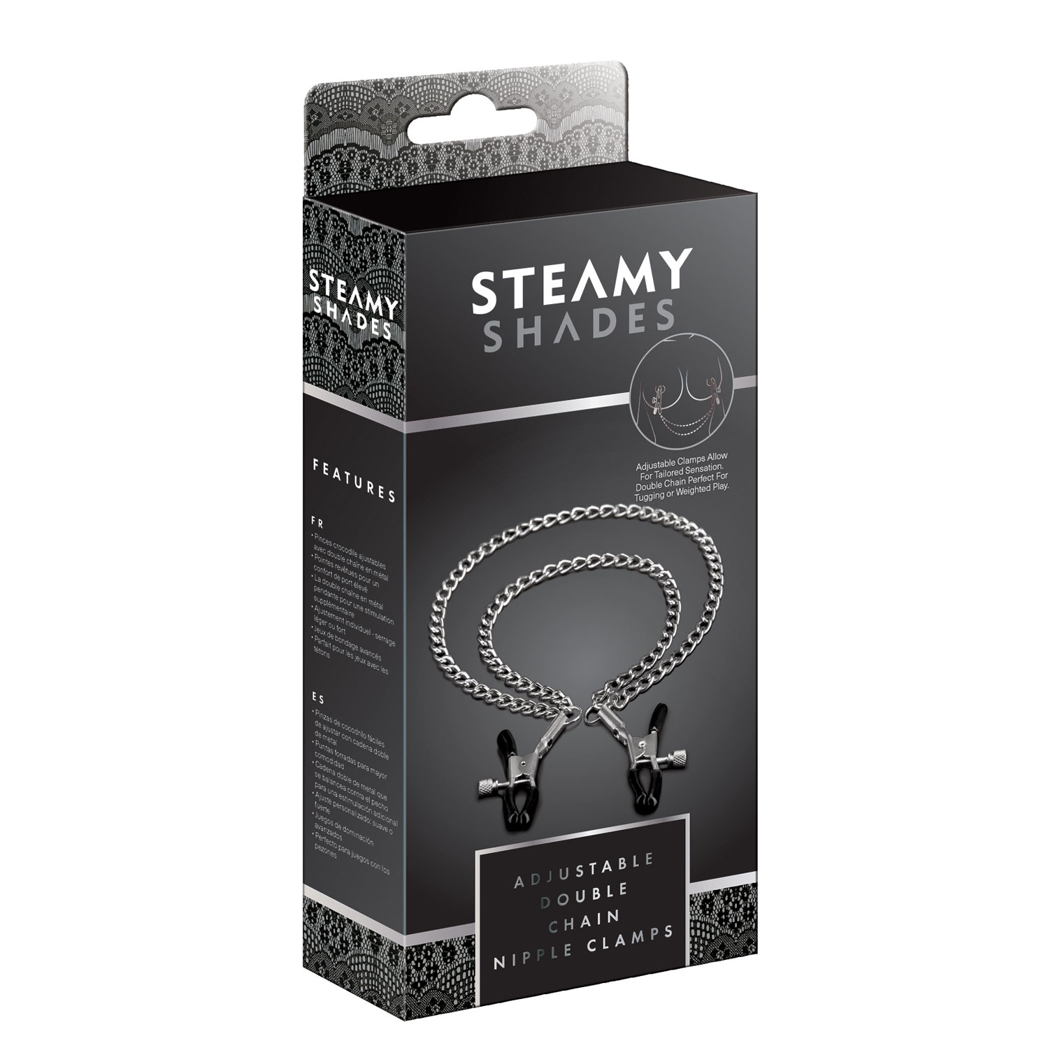  Artikelbild 1 des Artikels “STEAMY SHADES Adjustable Double Chain Nipple Clamps “