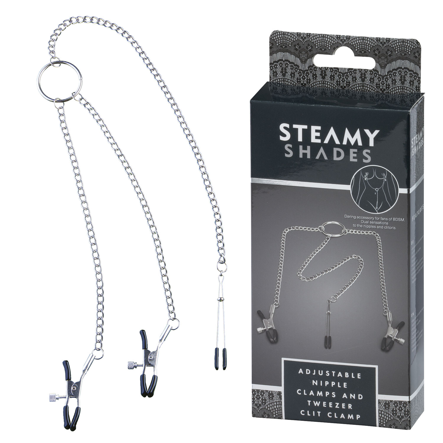 Artikelbild 1 des Artikels “STEAMY SHADES Adjustable Nipple Clamps and Tweezer Clit Clamp “
