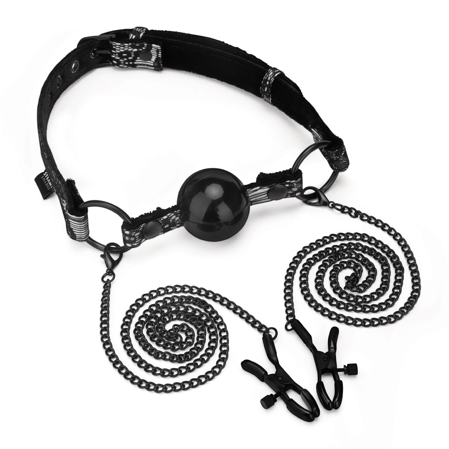  Artikelbild 1 des Artikels “STEAMY SHADES Ball Gag with Nipple Clamps “