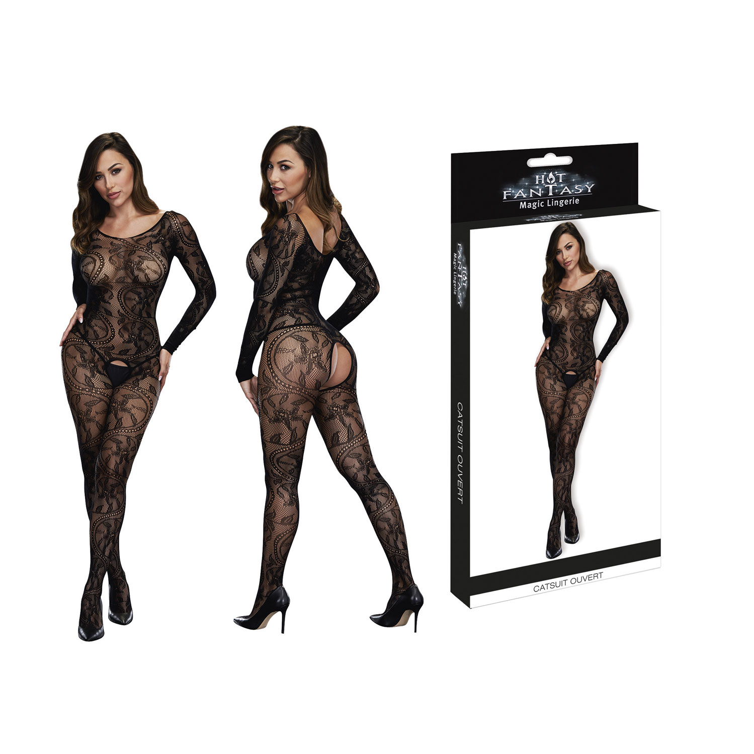  Artikelbild 1 des Artikels “HOT FANTASY Lingerie Longsleeve Crotchless Bodystocking “