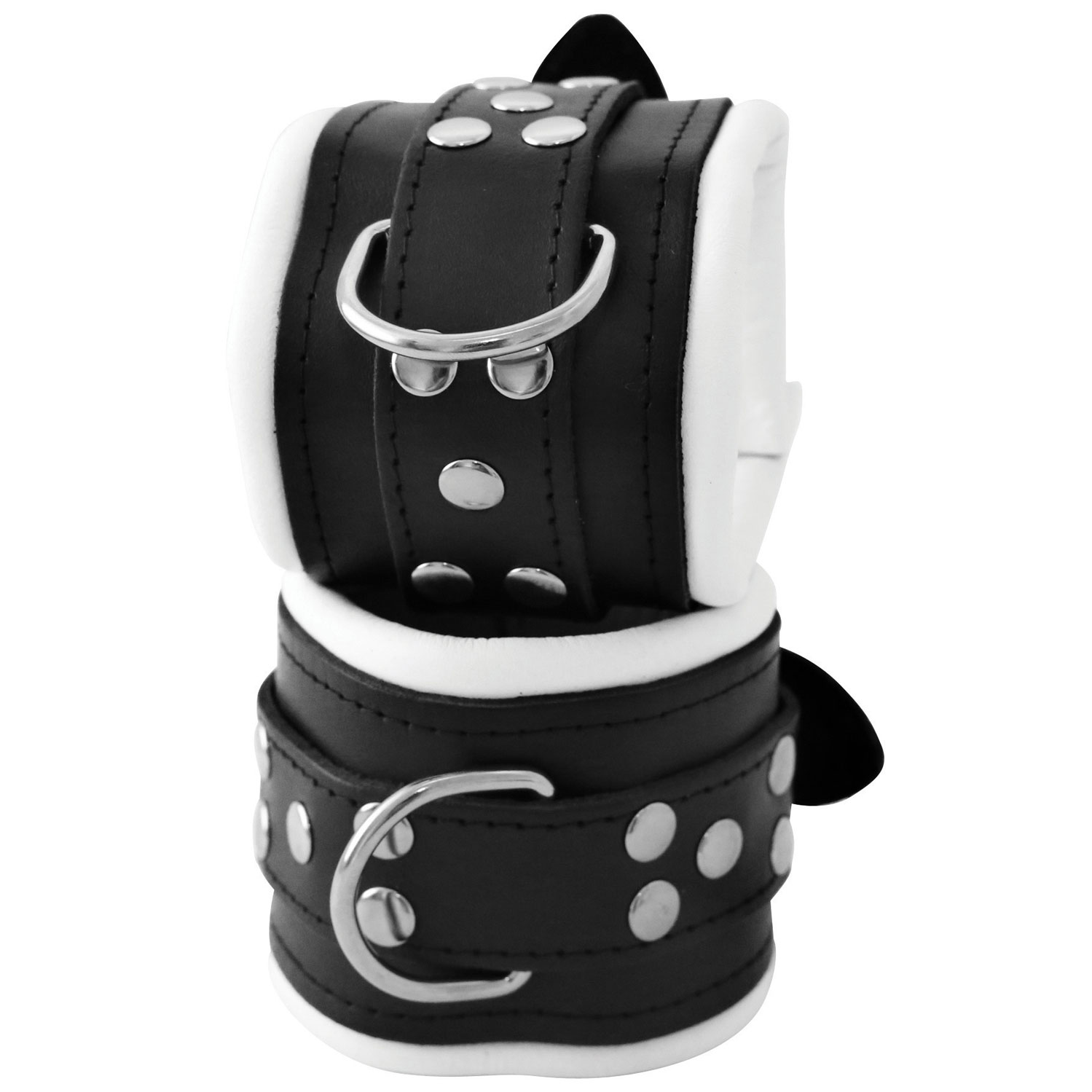  Artikelbild 2 des Artikels “XX-DREAMSTOYS Leder-Handfessel breit weiss/schwarz “