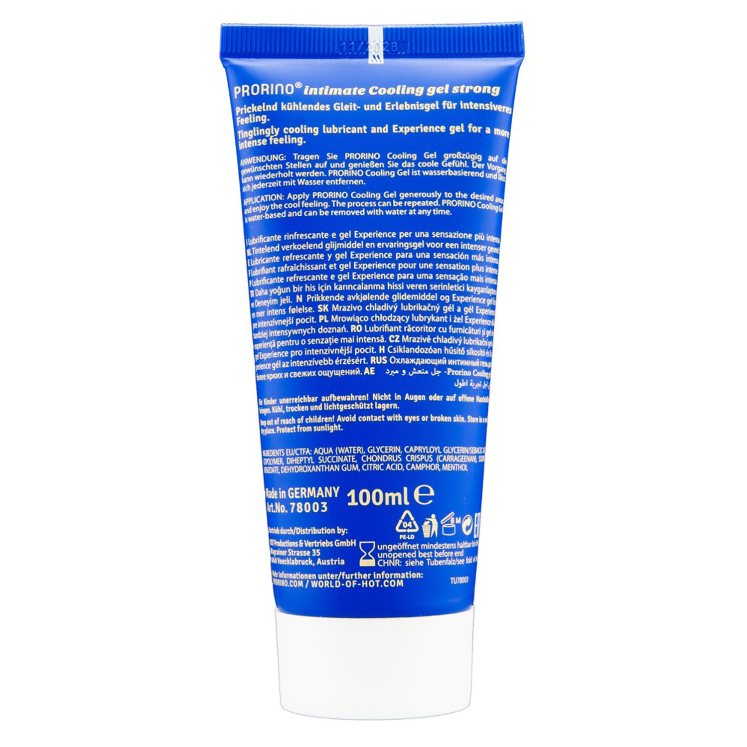  Artikelbild 3 des Artikels “PRORINO Cooling Gel Strong 100ml “
